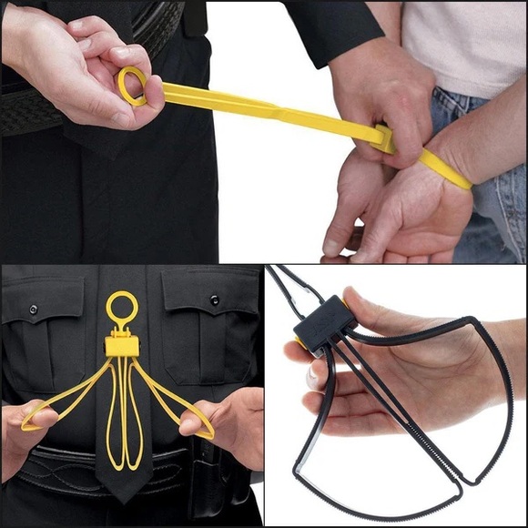 ASP Tri-Fold Self Defense Disposable Restraints Handcuffs Cuffs - Picture 1 of 16
